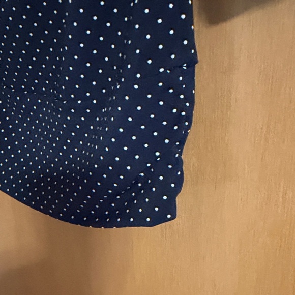 George Navy Polka Dot Scoop Neck Top - Picture 3 of 5
